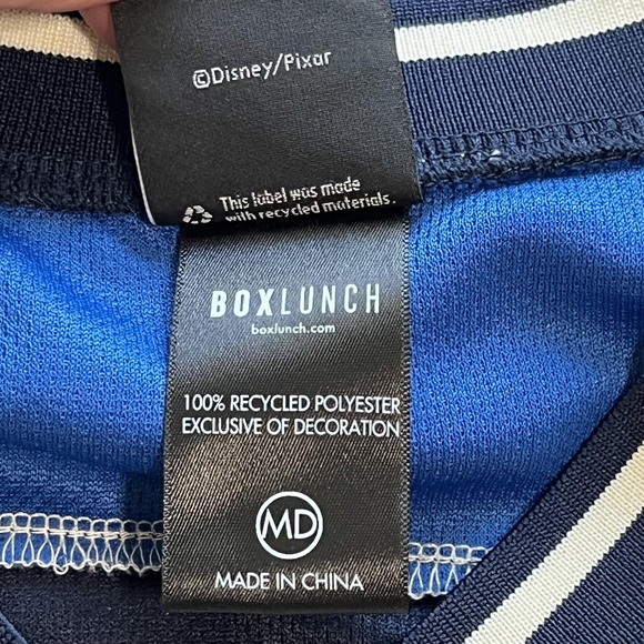 Pixar Shirt Mens Medium Blue Cream Riley Joy Hockey Jersey Inside Out Disney - Picture 9 of 11